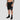 Algorand Athletic Shorts side view — black crypto activewear showing the straight-leg fit