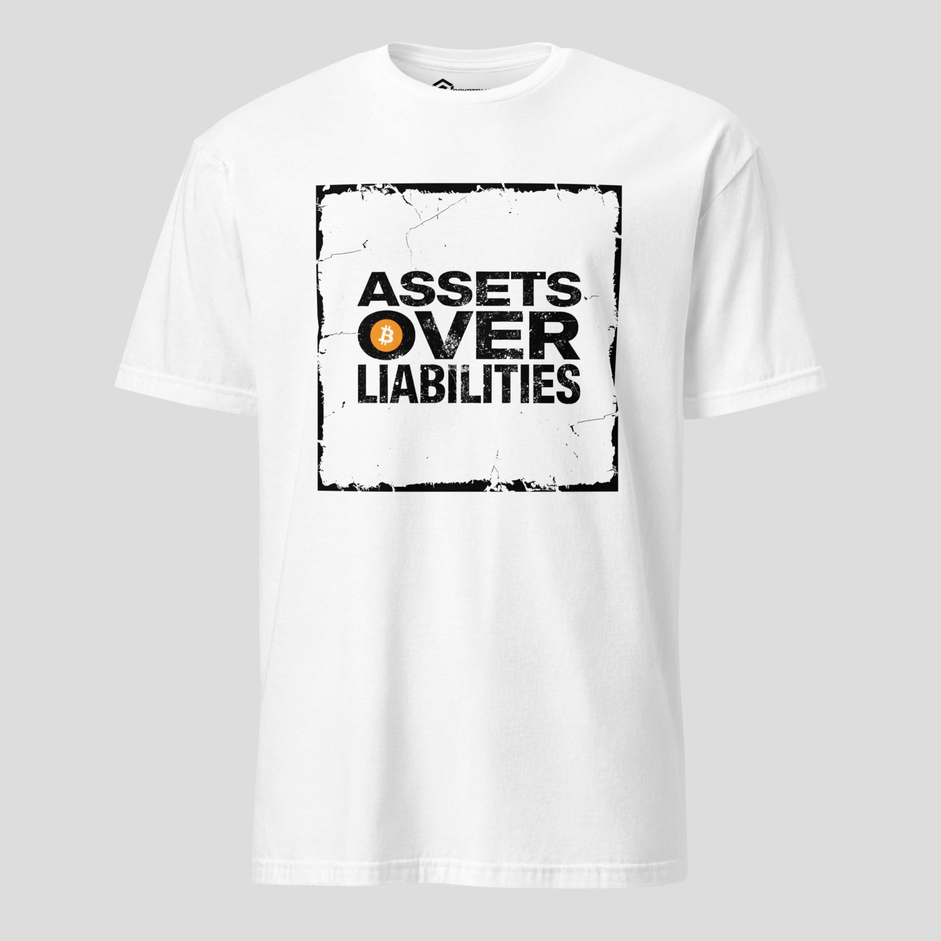 Bitcoin mindset quote white tee for investors and traders