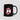 Bitcoin Austria Mug front view — Austria flag and orange Bitcoin symbol on a black ceramic cup