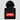 Folded black AVAX Red Box Hoodie with a close-up of the chest print