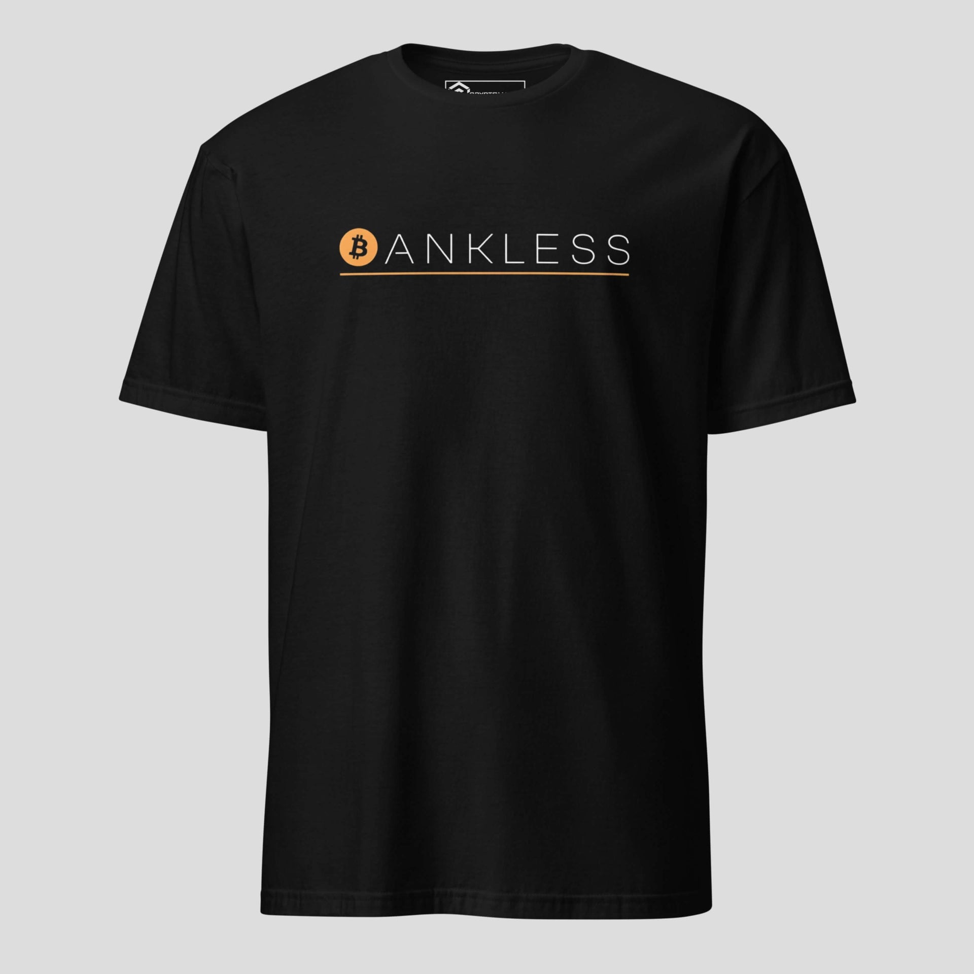 Black bankless crypto t-shirt minimalist bitcoin lifestyle design 