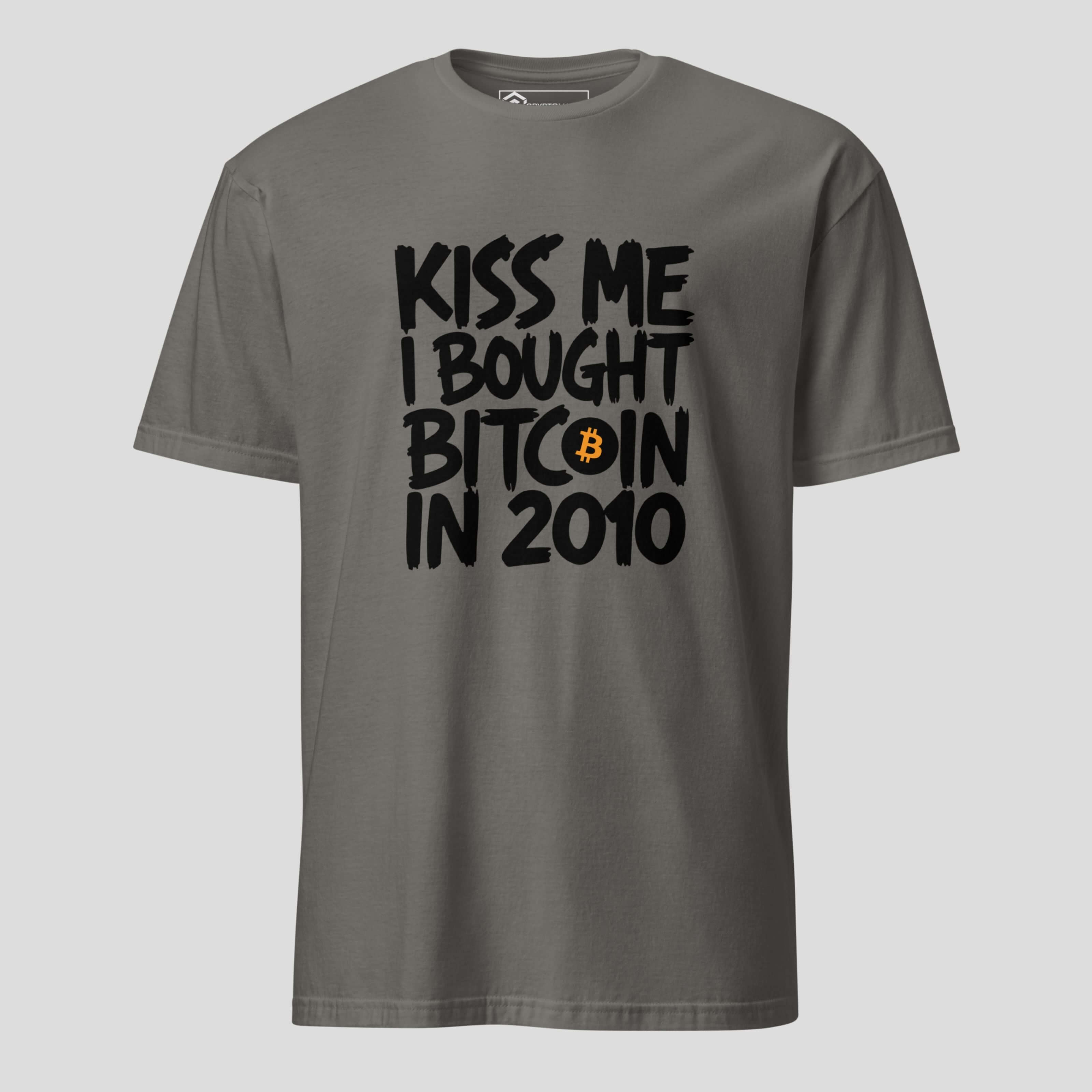 Bitcoin inspired streetwear grey t-shirt premium cotton 