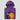 Folded purple Bitcoin Alien Hoodie with a close-up of the chest print