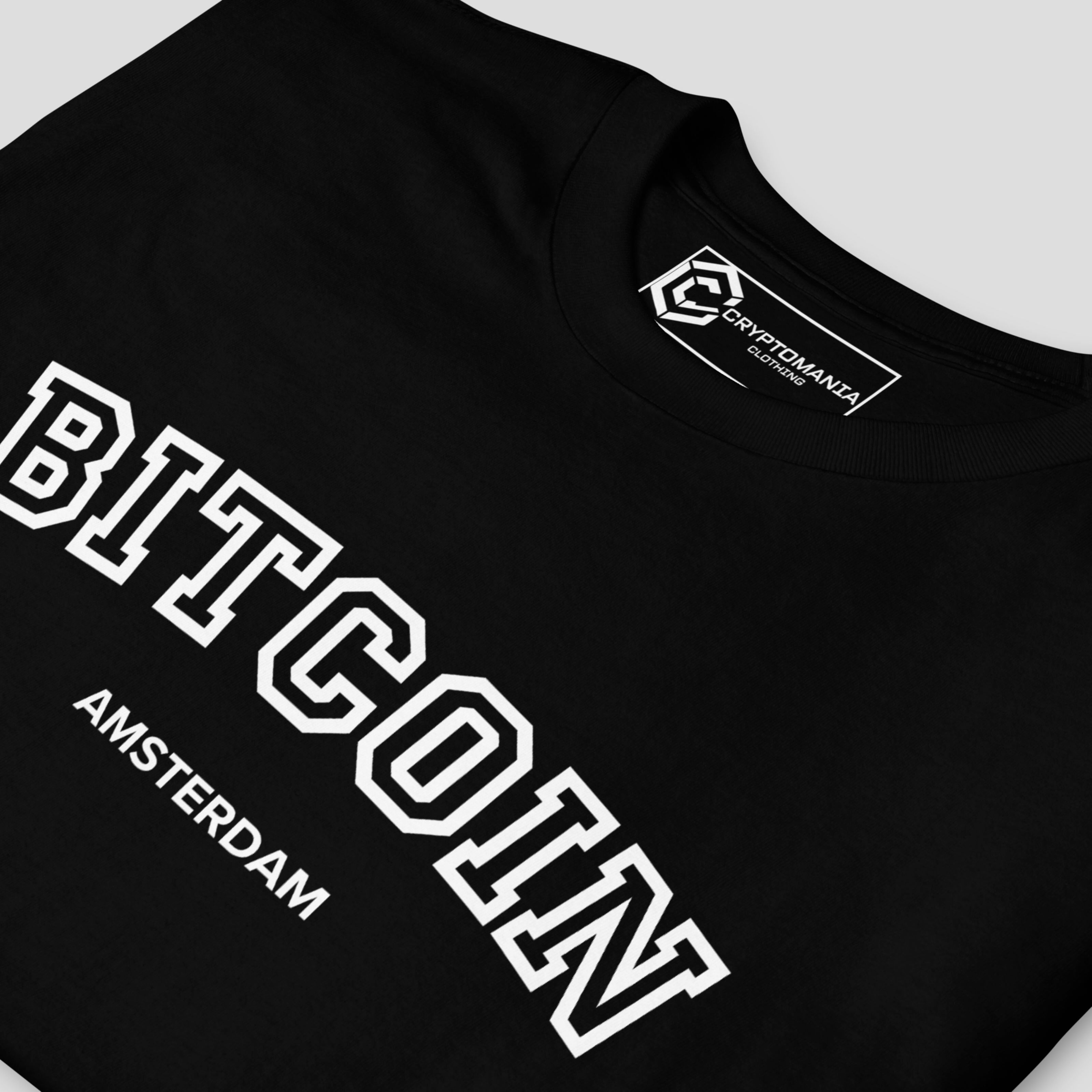 Black bitcoin city edition amsterdam crypto t-shirt