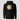 Bitcoin Dissolving Coin Hoodie in black, flat front view: photo-real gold coin with a particle dispersion effect