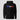 Bitcoin France Hoodie in black, flat front view: tricolor wordmark print in blue, white and red