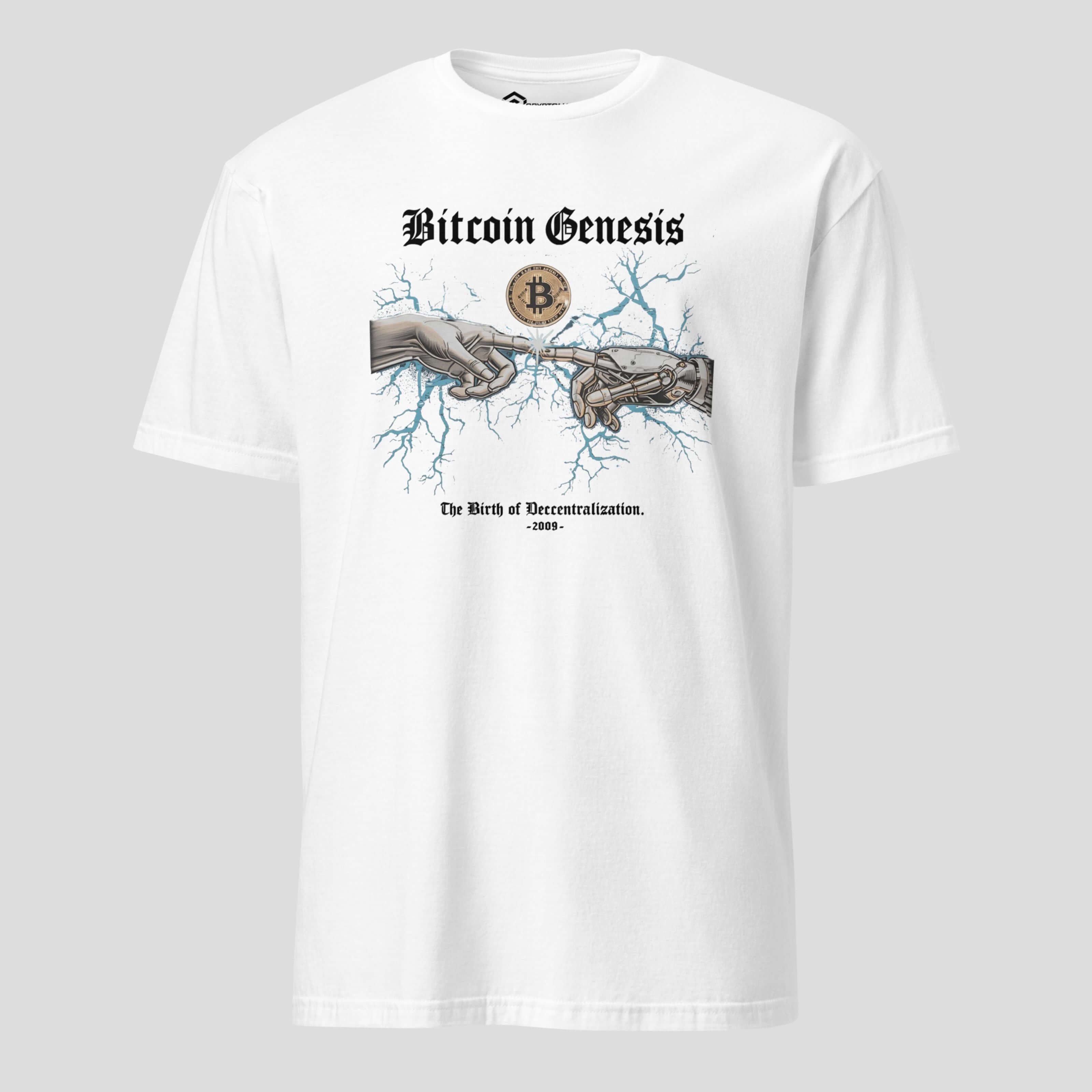Bitcoin genesis art t-shirt creation design