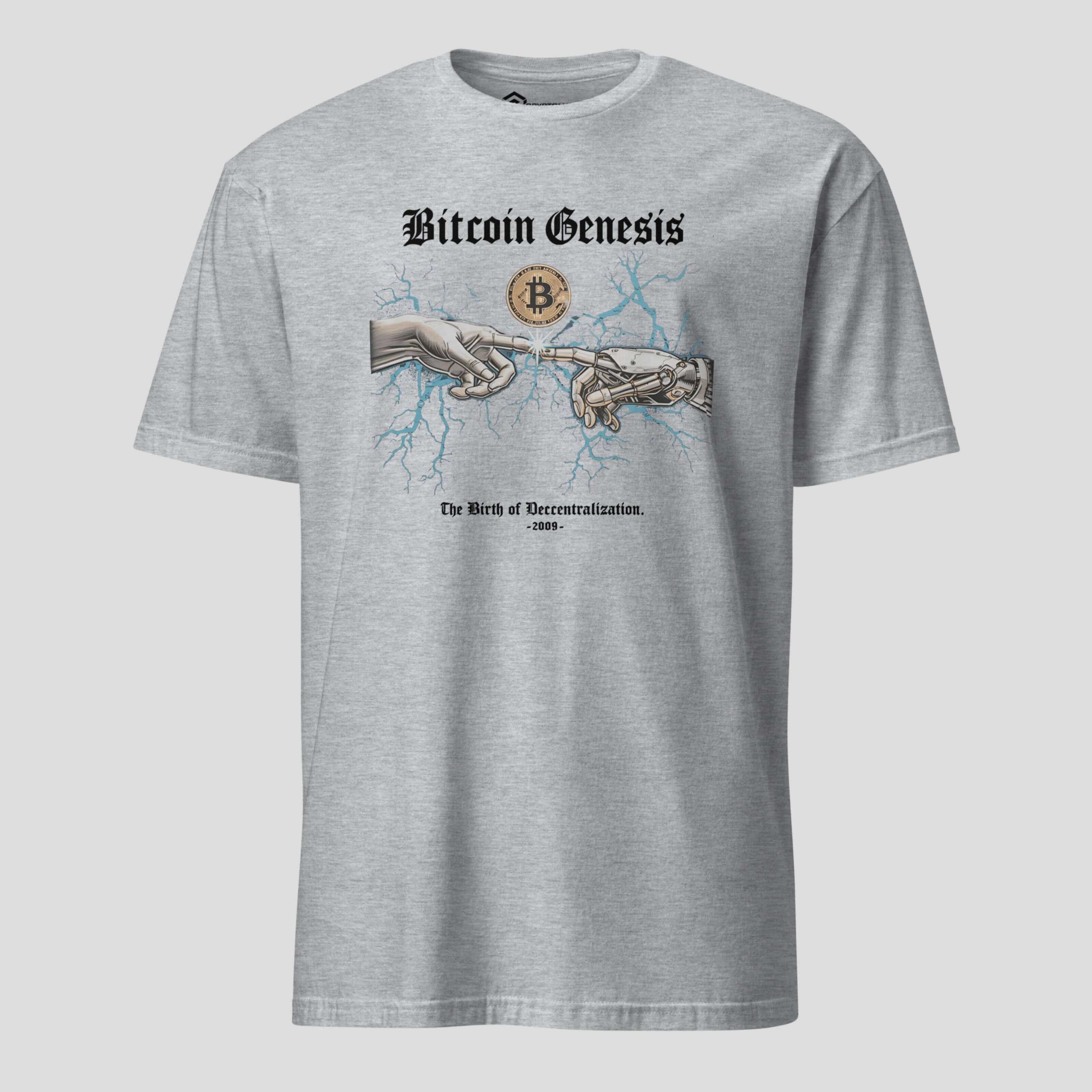Bitcoin creation of adam parody crypto shirt