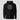 Bitcoin Greek Key Hoodie in black, flat front view: classical meander border around a clean BTC-inspired symbol