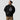 Model wearing the black Bitcoin Meditating Astronaut Hoodie, showing the relaxed unisex fit