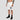 Bitcoin crypto training shorts in white, side profile view