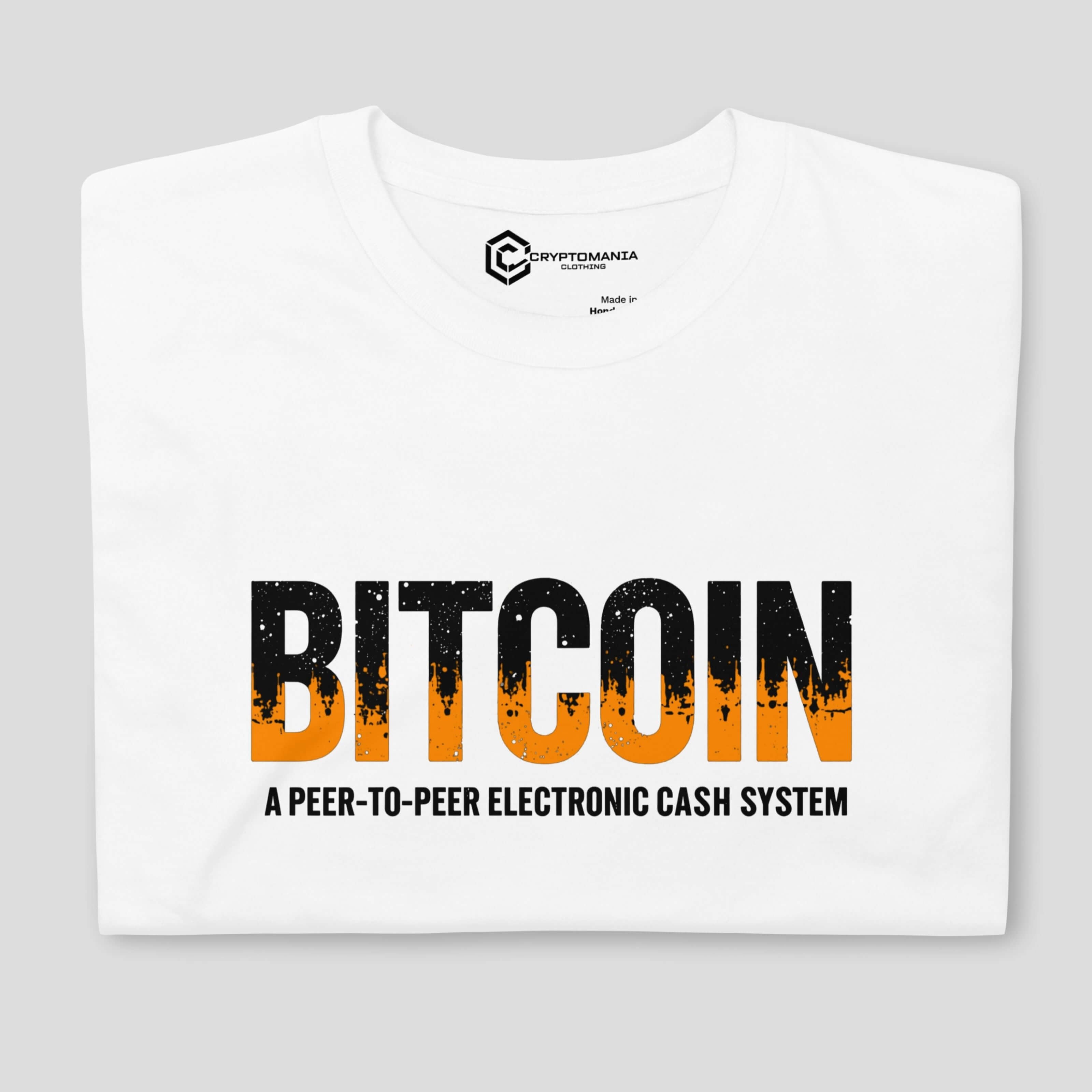 Bitcoin cash system slogan t-shirt close up print