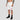 Bitcoin Athletic Shorts side view — white crypto activewear showing the straight-leg fit