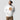 Model wearing the white 10,000 BTC for 2 Pizzas Hoodie, showing the relaxed unisex fit