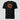 Bitcoin blockchain tee — Bitcoin Splash Art, front view on model showing fit