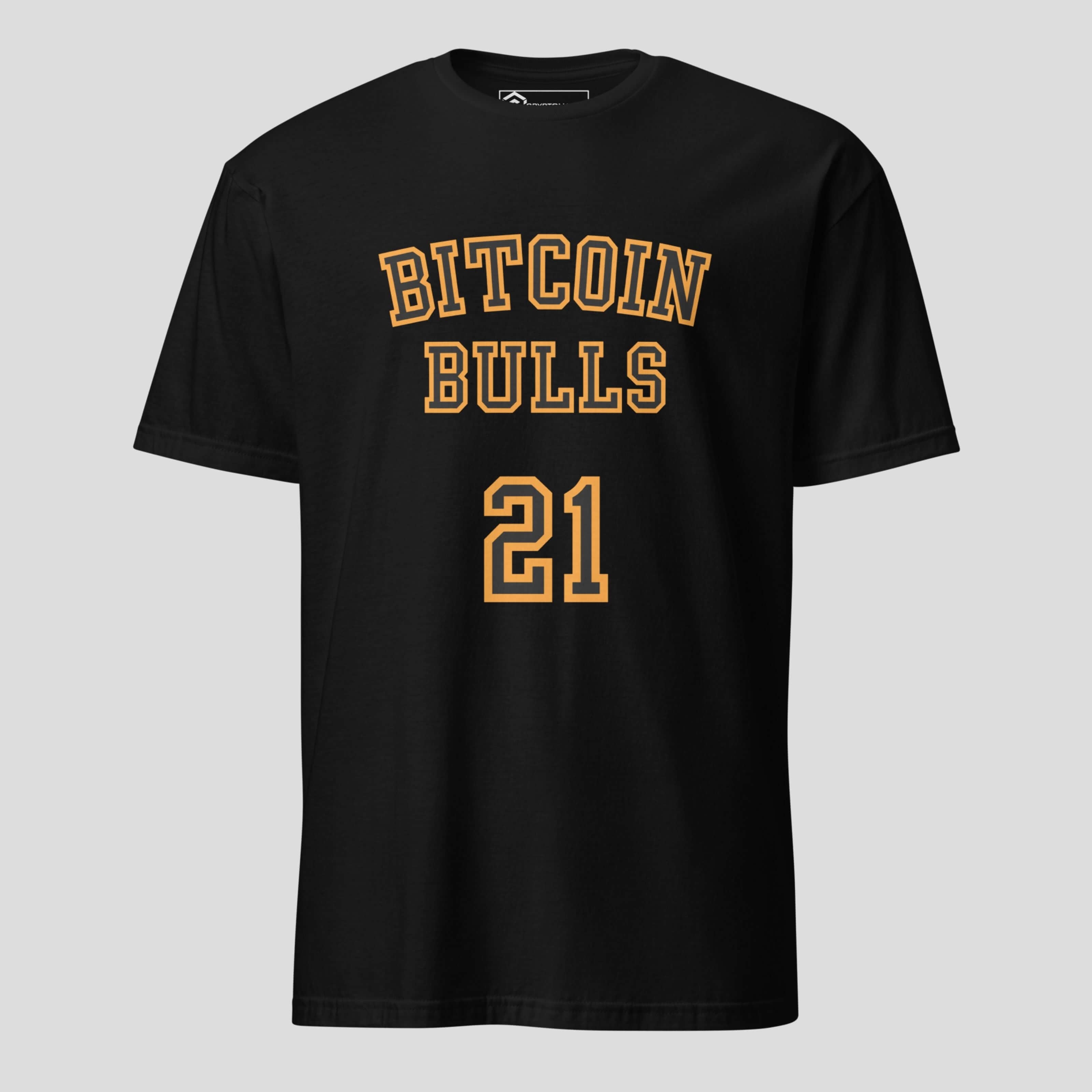 Bitcoin Bulls 21 t-shirt black crypto streetwear for traders