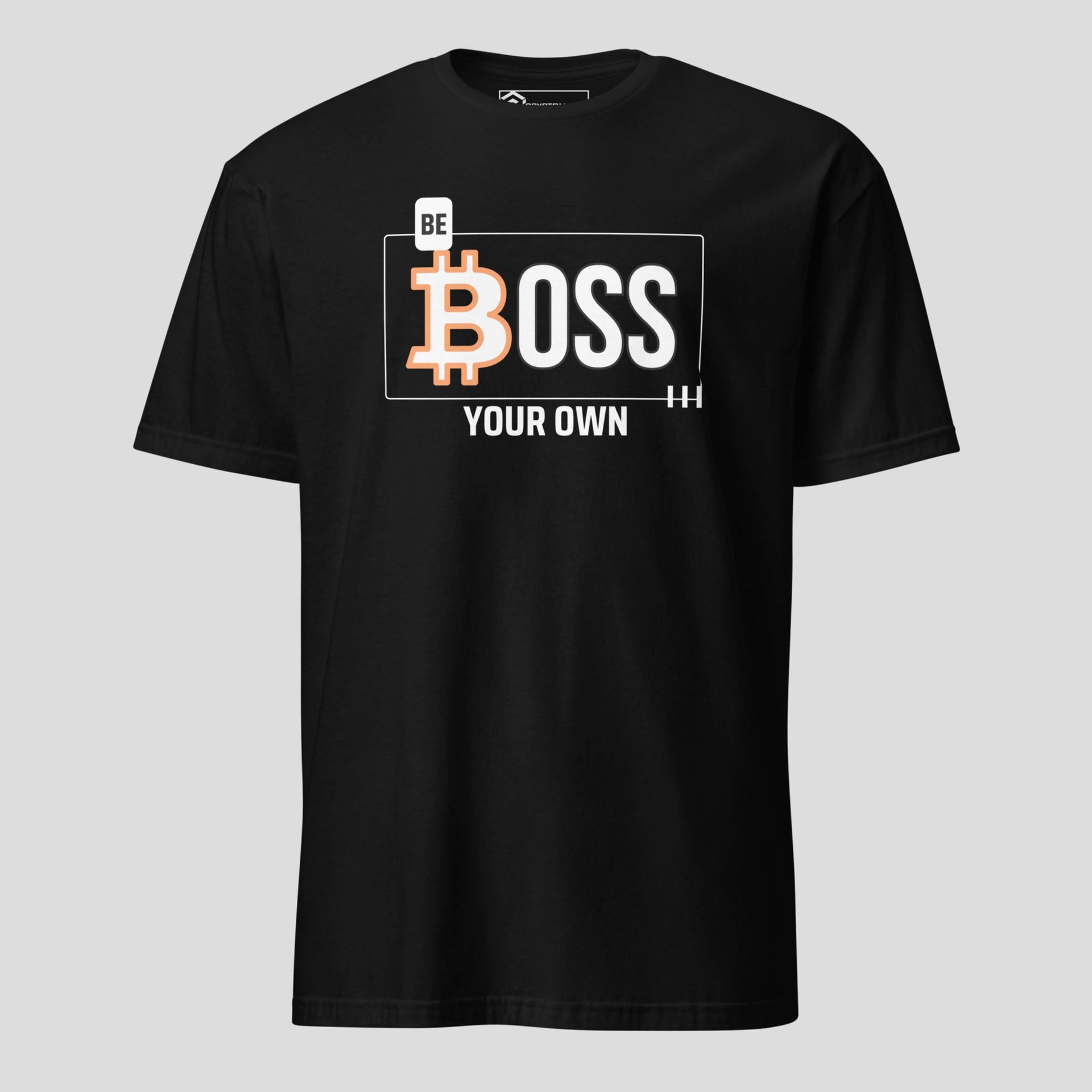 Bitcoin boss your own shirt black crypto trader mindset tee