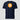 Bitcoin blockchain tee — Bitcoin (BTC) T-shirt (navy Blue), front view on model showing fit