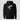 Wanna Mine? Hoodie in black, flat front view: diagonal pickaxe graphic with an orange splatter detail