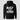 Built Not Hyped Hoodie, back view showing the large back print on black fleece