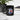 Bitcoin Costa Rica Flag Mug detail — close-up of the Costa Rica flag and Bitcoin mark on glossy black ceramic