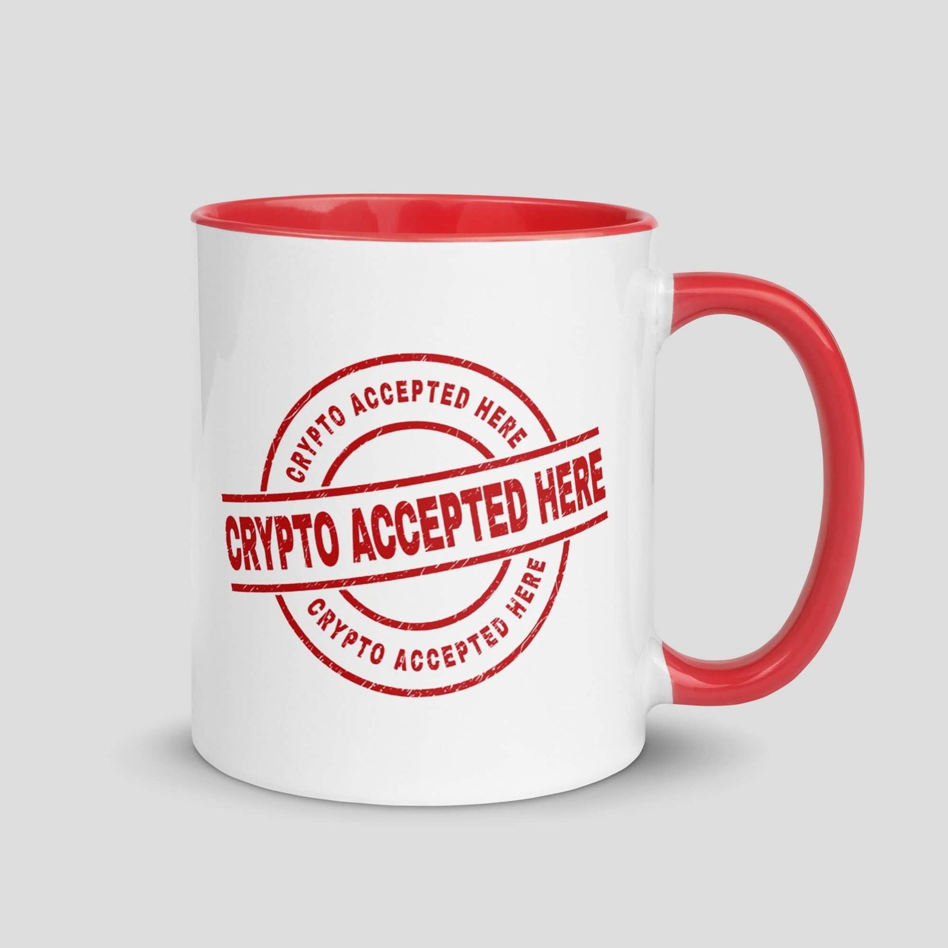 Crypto Accepted Here Mug - Bitcoin & Web3 Coffee Mug featuring premium Bitcoin-inspired mug styling for crypto culture, view 1