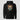 Crypto Circus Hoodie in black, flat front view: vintage circus-poster clown in orange and teal