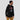 Model wearing the black Dead Cat Bounce Hoodie, showing the relaxed unisex fit