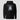 Diamond Hands Hoodie in black, flat front view: blackletter typography in a cool silver tone