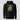 It's Only Going Up Hoodie in black, flat front view: bright cartoon frog with a green candlestick background