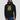 Model wearing the black It's Only Going Up Hoodie, showing the relaxed unisex fit