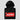 Folded black Rug Pulled Red Box Hoodie with a close-up of the chest print