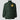 Dogecoin-inspired green windbreaker, front view on plain background