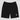 Ethereum-inspired black workout shorts, front view on plain background