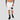 Ethereum Performance Shorts side view — white crypto activewear showing the straight-leg fit