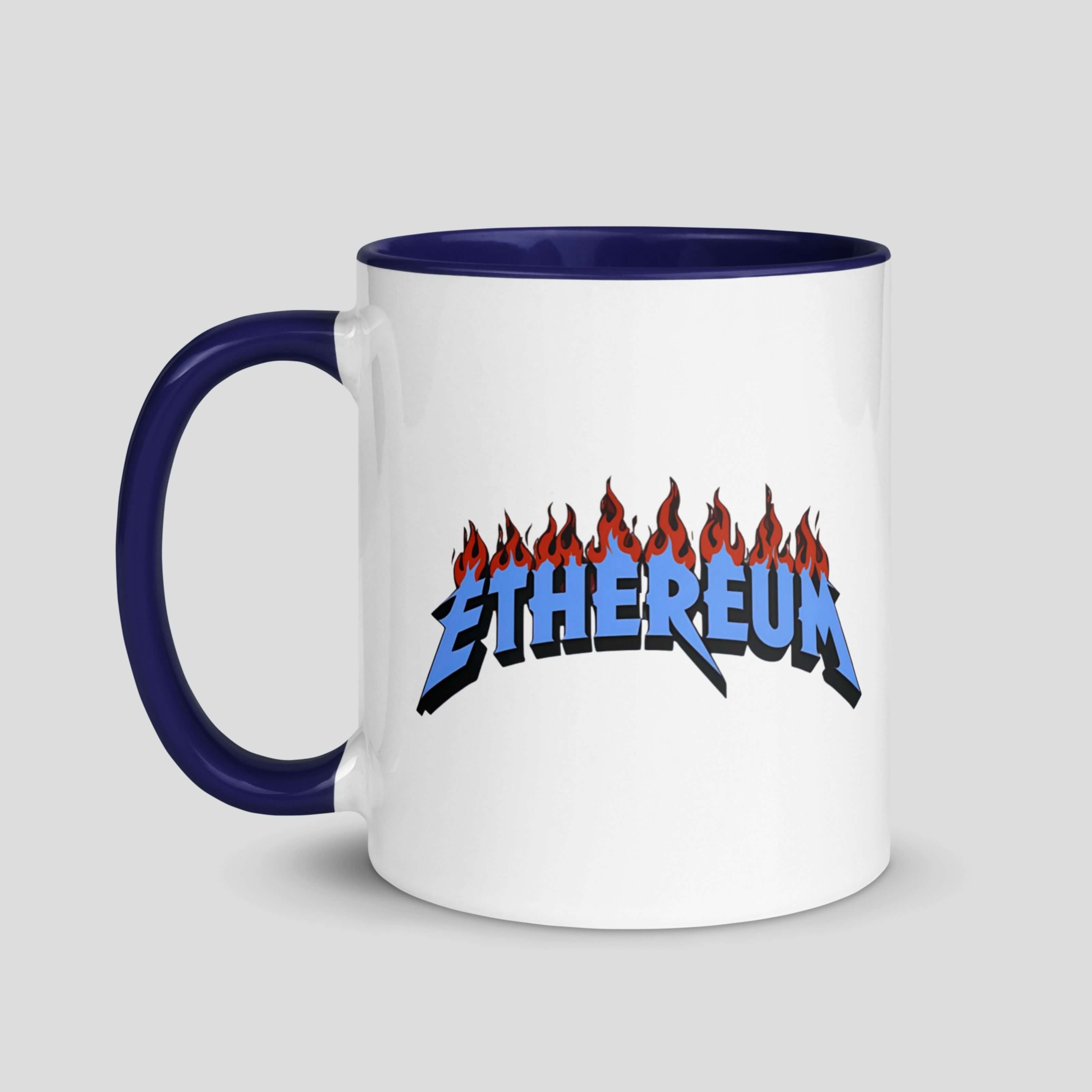 Ceramic Ethereum crypto coffee mug gift for crypto traders and investors