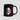 Bitcoin France Flag Mug — black glossy ceramic coffee cup with the France flag and BTC mark, front view