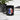 Bitcoin France Flag Mug detail — close-up of the France flag and Bitcoin mark on glossy black ceramic