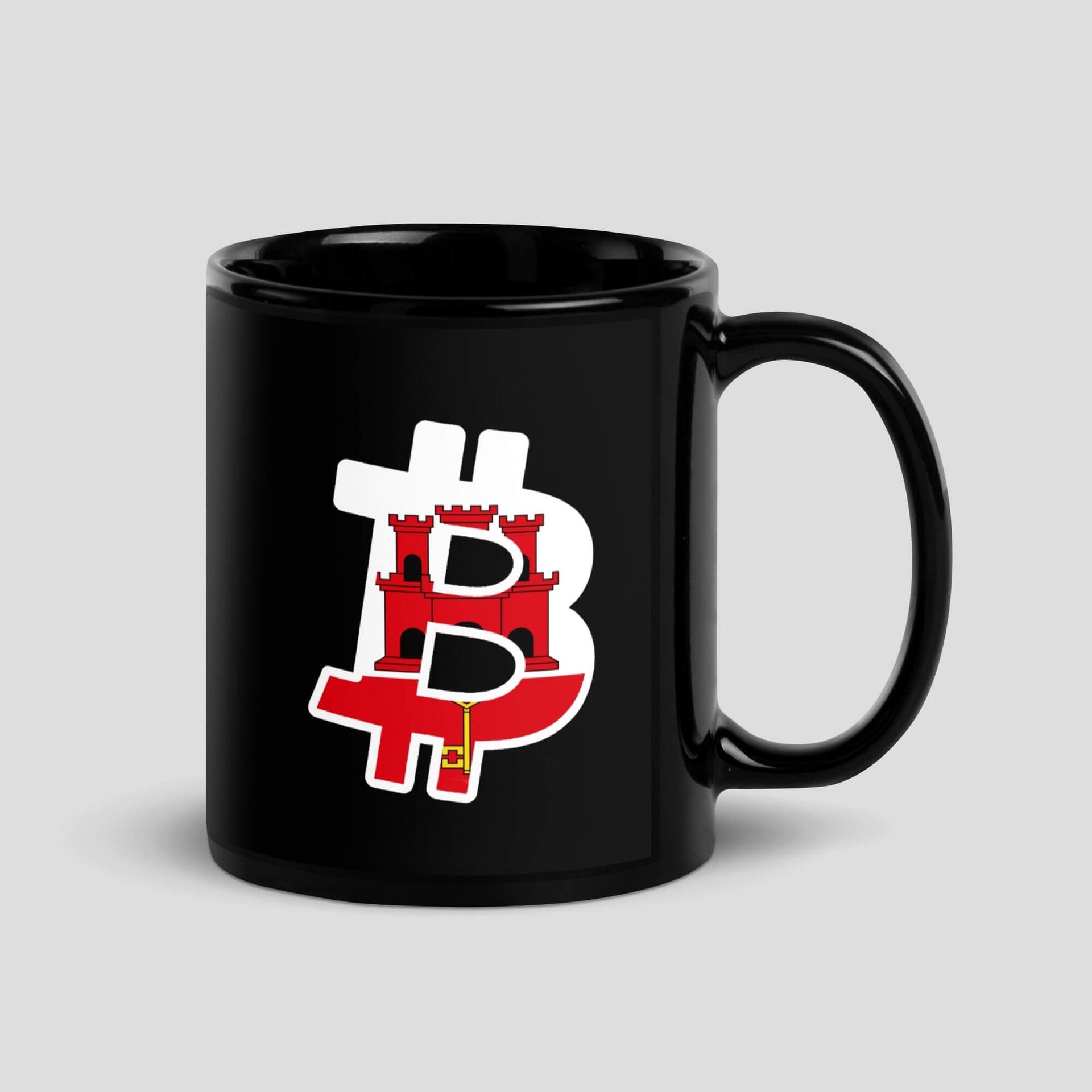 Gibraltar Bitcoin Mug - Gibraltar BTC Crypto Coffee Cup featuring premium Bitcoin-inspired mug styling for crypto culture, view 1