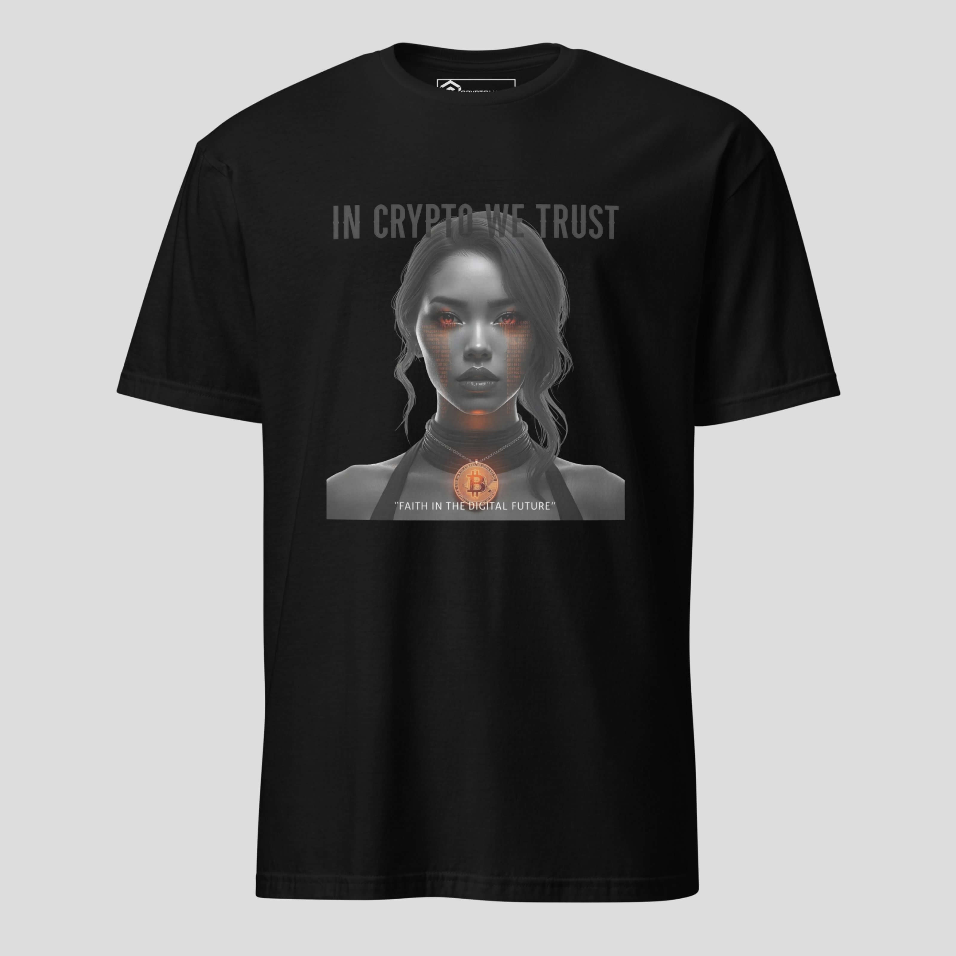 in crypto we trust black crypto t shirt futuristic blockchain streetwear