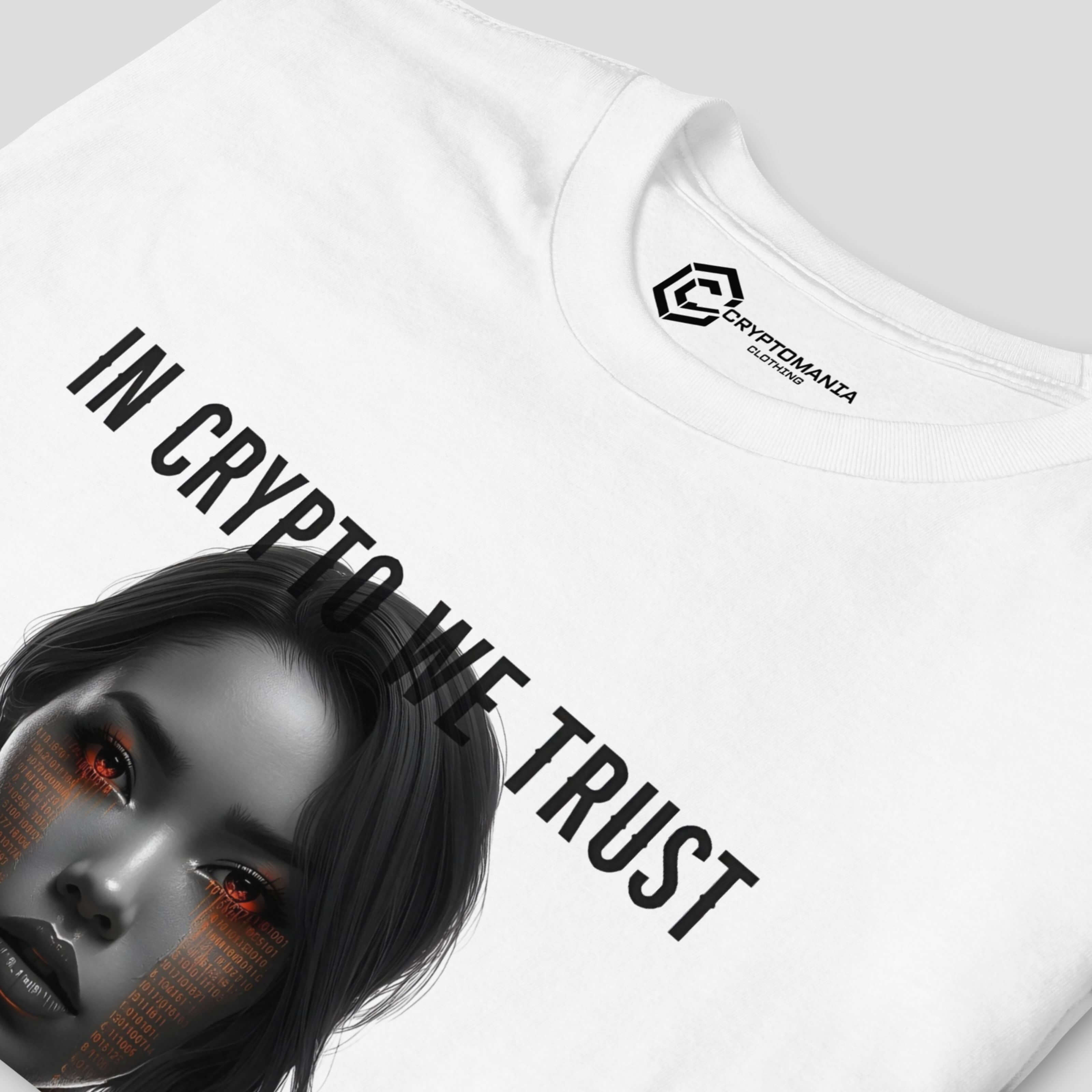 cryptomania clothing neck label premium crypto streetwear t shirt