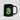 Bitcoin Jamaica Mug front view — Jamaica flag and orange Bitcoin symbol on a black ceramic cup