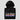 Folded black Just Hold No Cry Hoodie with a close-up of the chest print