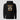 Make Bitcoin Not Friends Hoodie in black, flat front view: dark reaper artwork with orange and gold highlights