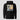 Surf the Meme Hoodie in black, flat front view: framed comic panel with a woodblock-inspired wave and halftone sky