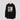 Surf the Meme Hoodie in black on a hanger, full front view