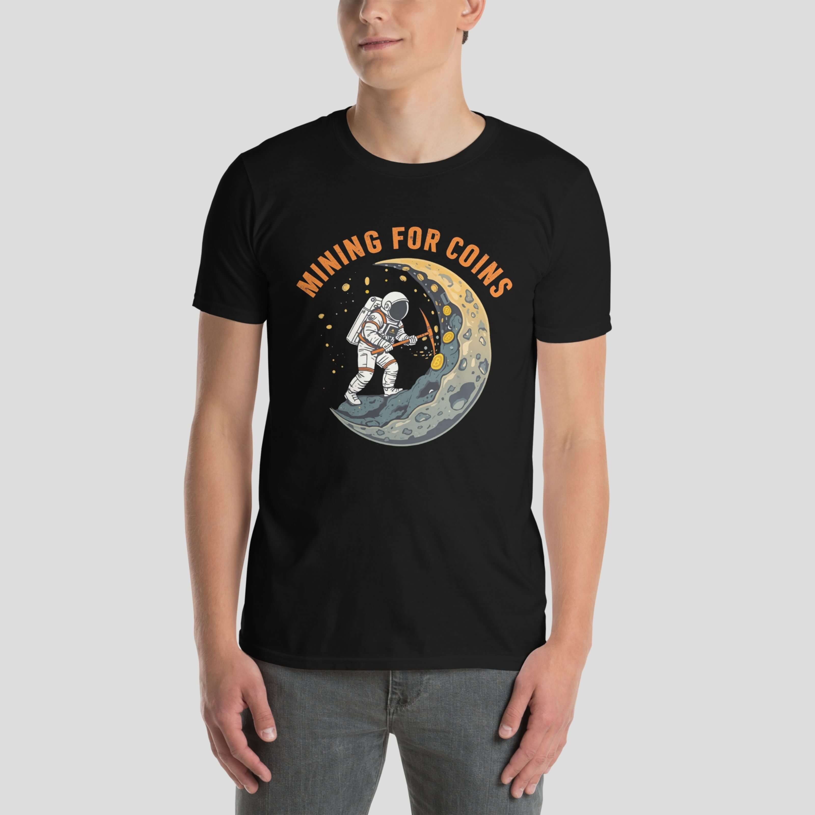 Bitcoin mining artwork tshirt for traders and hodlers