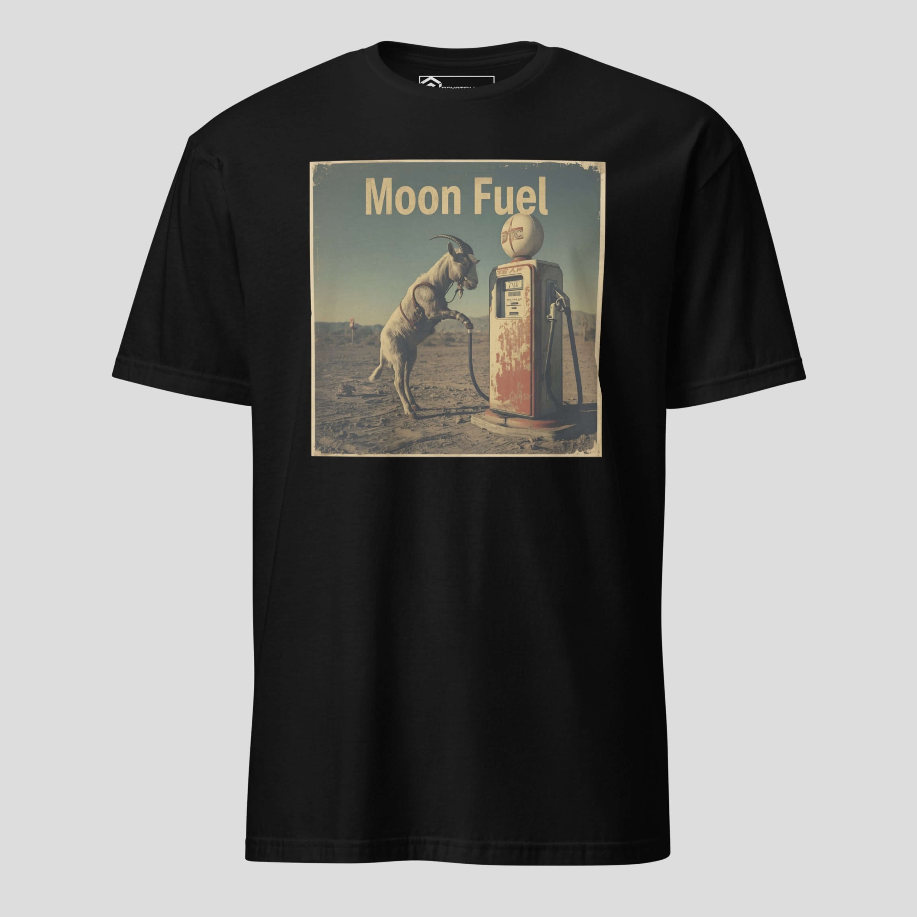 Black Moon Fuel bitcoin t-shirt with bull market vintage crypto artwork