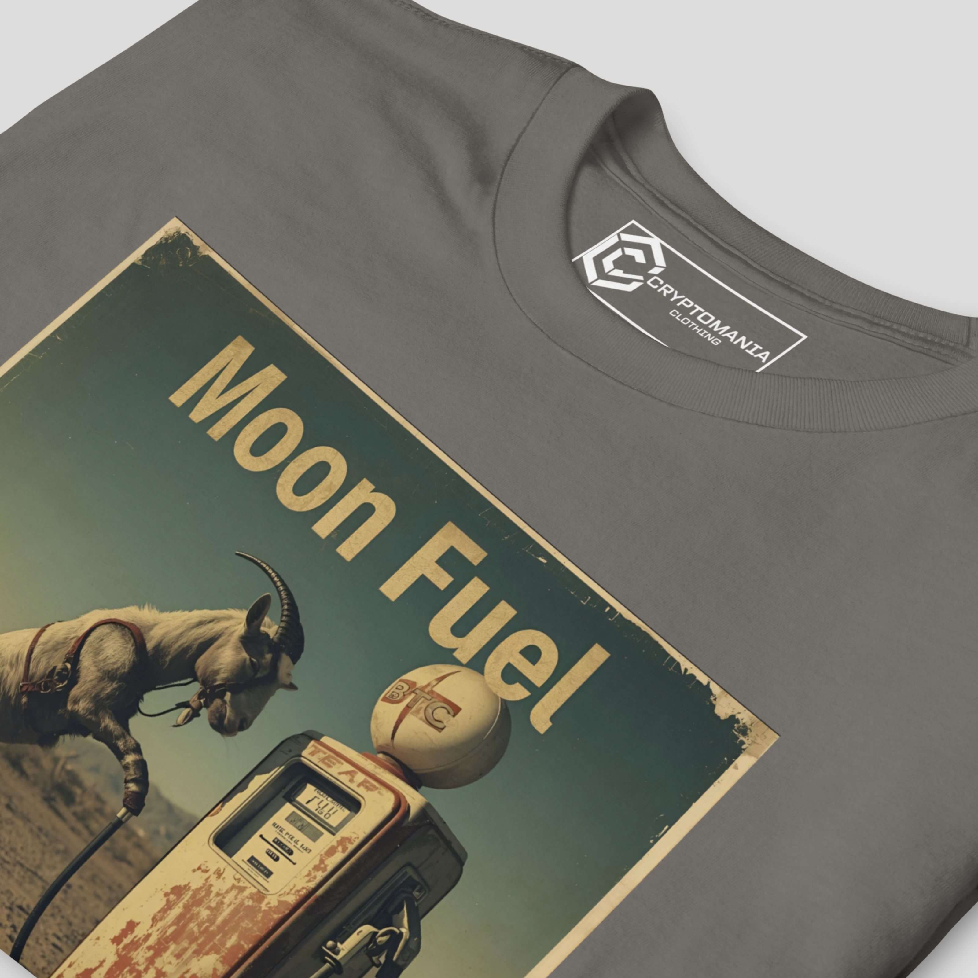 Close-up of moon fuel bitcoin bull artwork print
