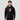 North Macedonia Bitcoin Black premium Bitcoin hoodie — angled view showing hood and kangaroo pocket